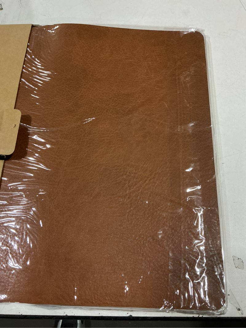 Condition photo showing New/Like New for Vinyl Placemats Set of 6-12×17.7 Inch Waterproof & Heattable Placemats, Fall Faux Leather Wipeable Outdoor Table Mat for Dining, Kitchen, Indoor Outdoor Use (Apricot Color, Woven Pattern) Apricot Color Woven pattern