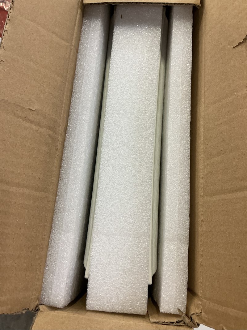 Condition photo showing Good Condition for pushglossy 10 x 8 entry door clear glass insert low-e 1 lite white frame easy to install window grille inserts for garage replacement double panels glass windows exterior door frame replacement kit 1 lite 10 x 8