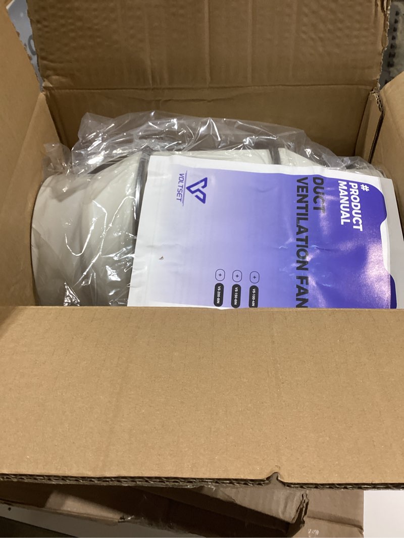 Condition photo showing New/Like New for Voltset 6 Inch Duct Fan, Inline Ventilation Exhaust Fan, 390 CFM Duct Intake High Efficiency Air Fan for Vent Bathroom, Kitchen, Grow Tent, Hydroponics, 3D Printer