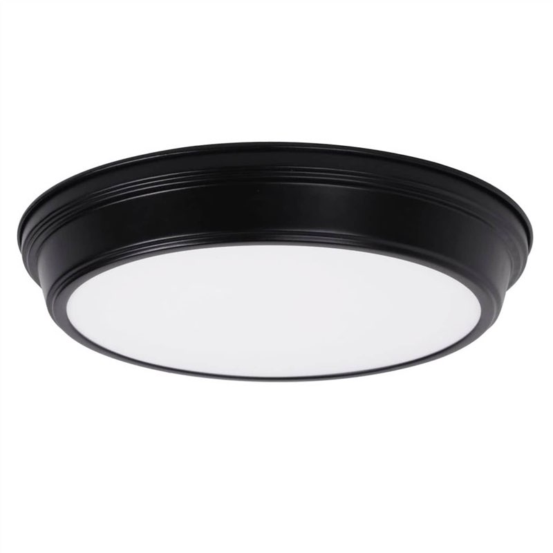Project Source Bella 13-in Matte Black Integrated LED Flush Mount Light in the Flush Mount Lighting