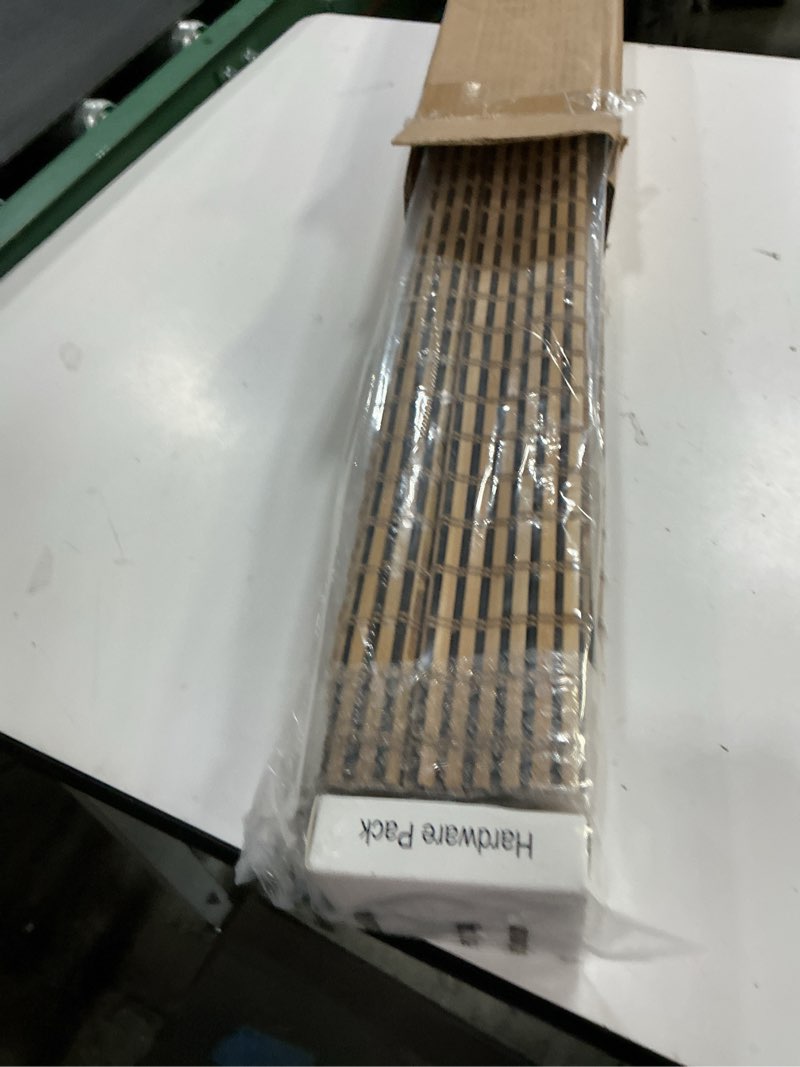 Condition photo showing New/Like New for lazblinds cordless bamboo roman shades for windows, light filtering natural bamboo blinds, easy lift cordless design for living room & bedroom, fits interior windows 39" w x 64" h, tatami tatami 39"w x 64"h