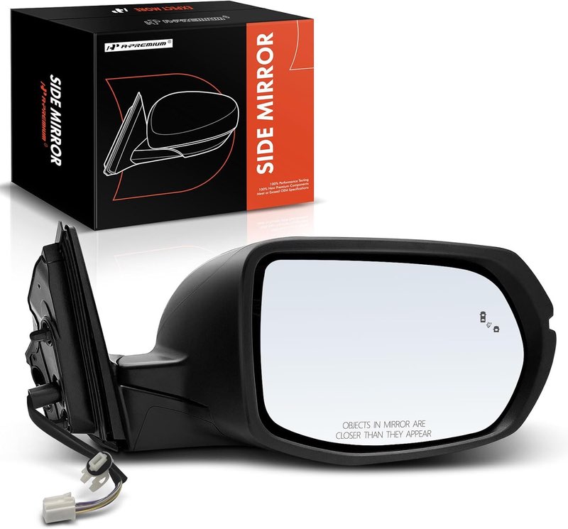 A-Premium Passenger Side Power Door Mirror - Compatible with Honda CR-V 2017-2022 - Heated Manual Fo