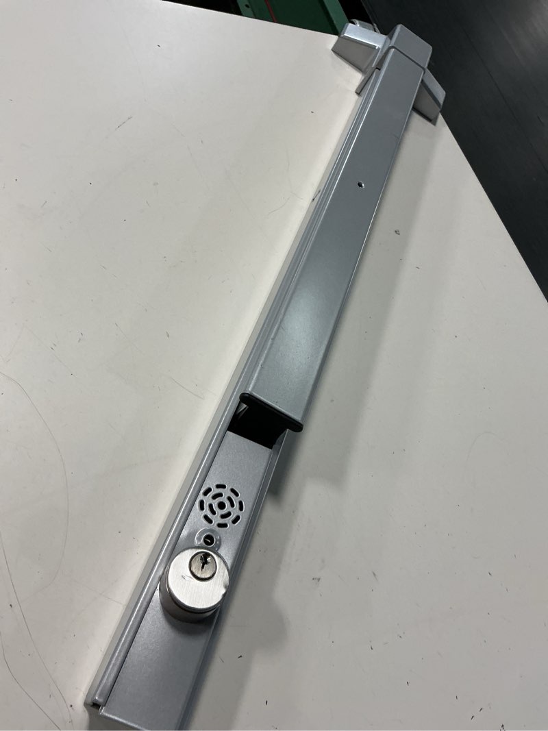 Condition photo showing As Is for sa44327 vevor push bar panic exit device, 31\" stainless steel commercial panic bar for exit doors, emergency exit