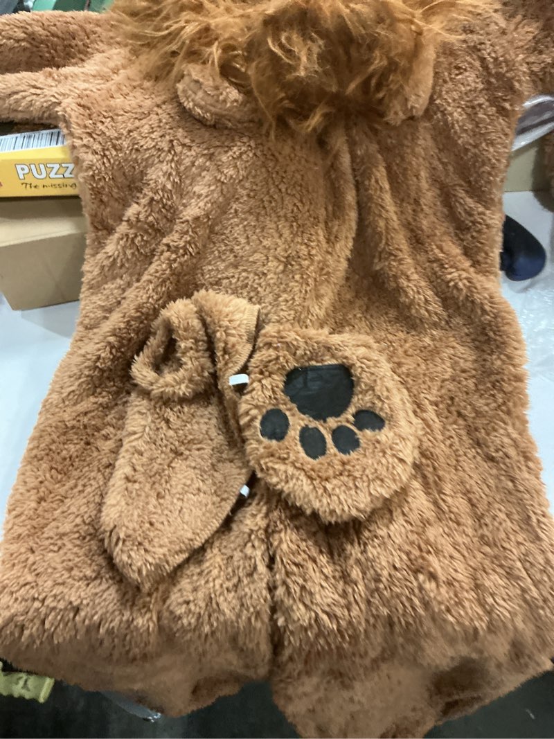 Condition photo showing As Is for Kid Animal Costume,Christmas Animal Onesie Boy And Girl,Halloween Animal Onepiece Outfit Child L/130 Lion