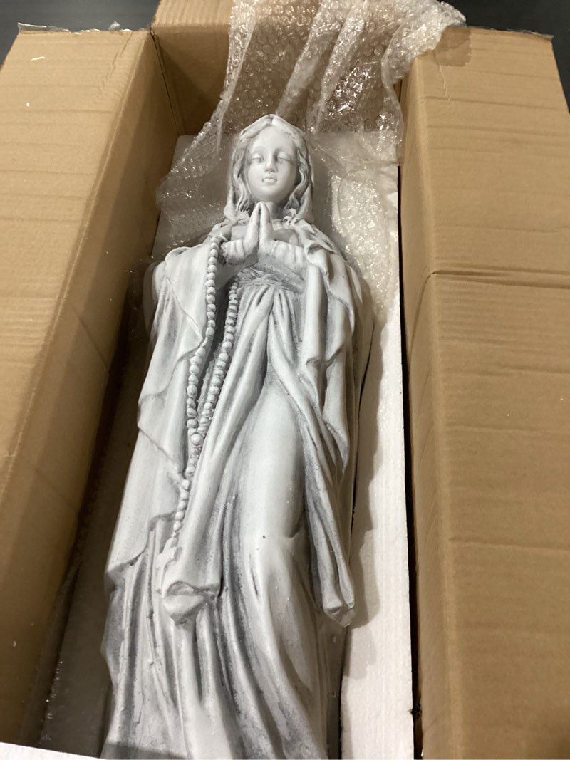 Condition photo showing New/Like New for TOETOL Virgin Mary Praying Statue 29.9 Inch Tall Outdoor Garden Religious Decorations Statue Clearance for Home Yard Patio Lawn Hallway Decor Sculpture Magnesium Oxide Stone