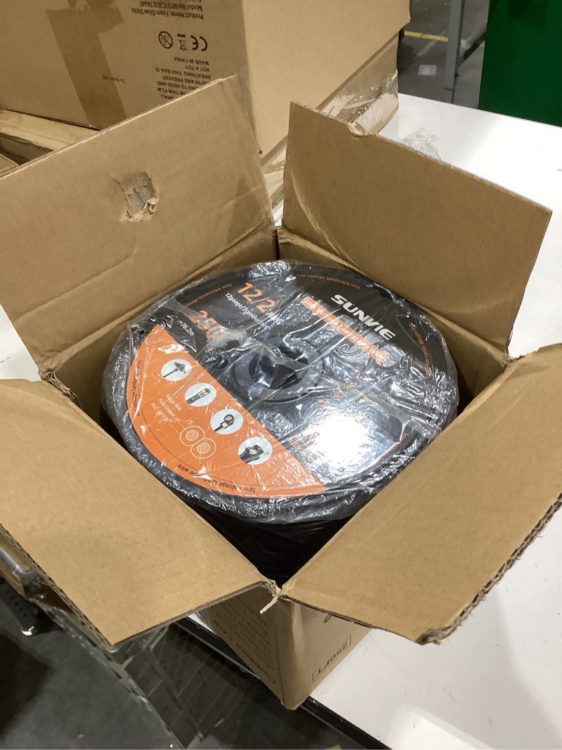 Condition photo showing New/Like New for SUNVIE 12/2 Low Voltage Landscape Wire 250FT Outdoor Landscape Lighting Cable 12 Gauge 2 Conductors Low Voltage Wire for Landscaping Lights, ETL Listed, Pure Copper, Direct Burial, UV Resistant 12-Gauge 250 Feet