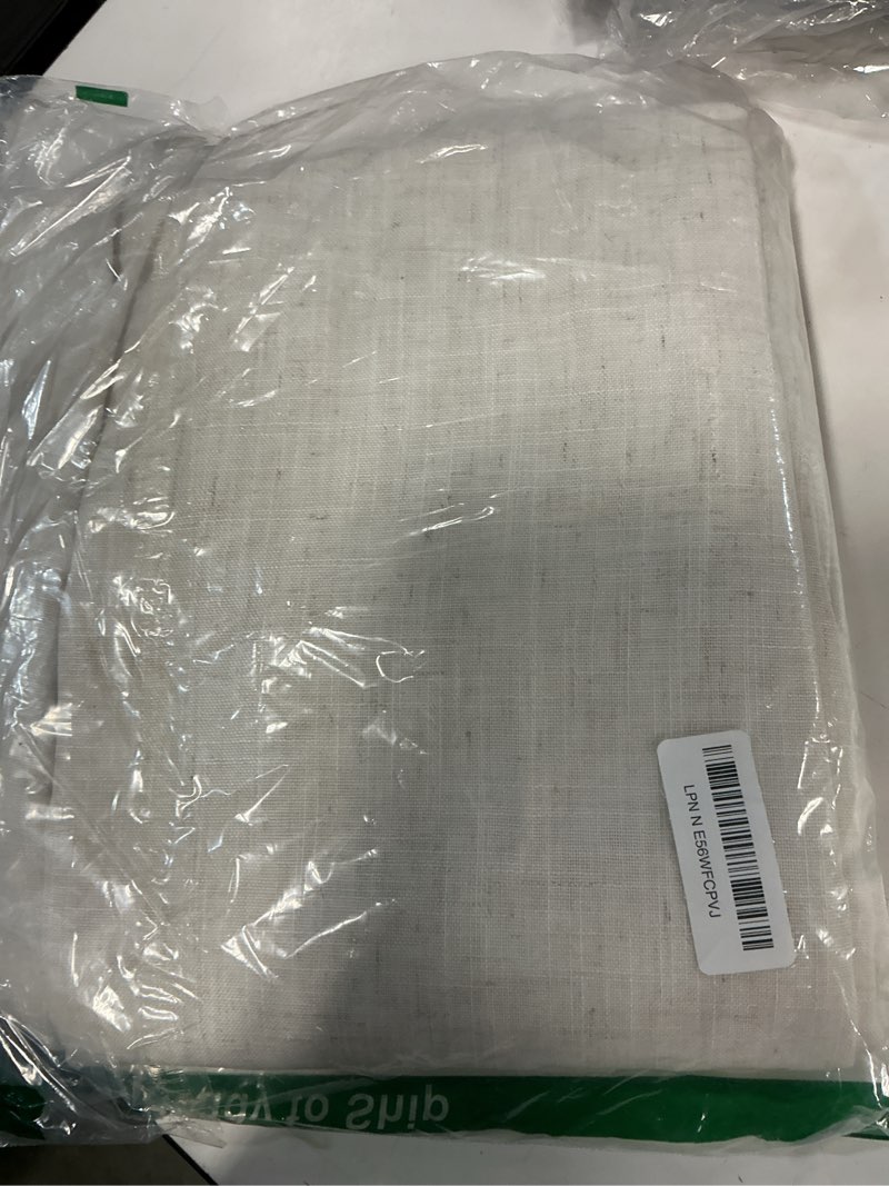 Condition photo showing Good Condition for pitalk 42 inch wide by 96 inch curtains for dining room living sliding door bathroom 2 panel sets back tab rod pocket top light filter linen drapes for bedroom bay window picture 8 feet long 42 x 96 42"w x 96"l (pack of 2) natural
