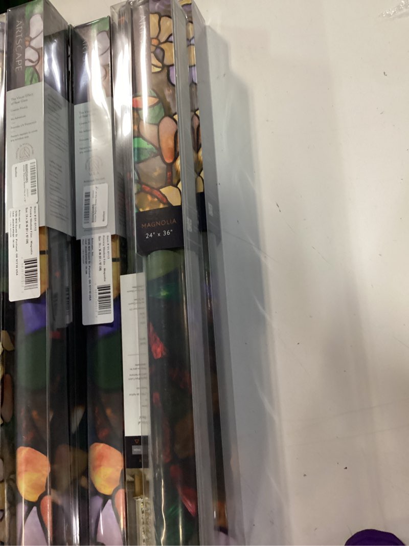 Condition photo showing New/Like New for artscape magnolia window film 24" x 36" multicolor