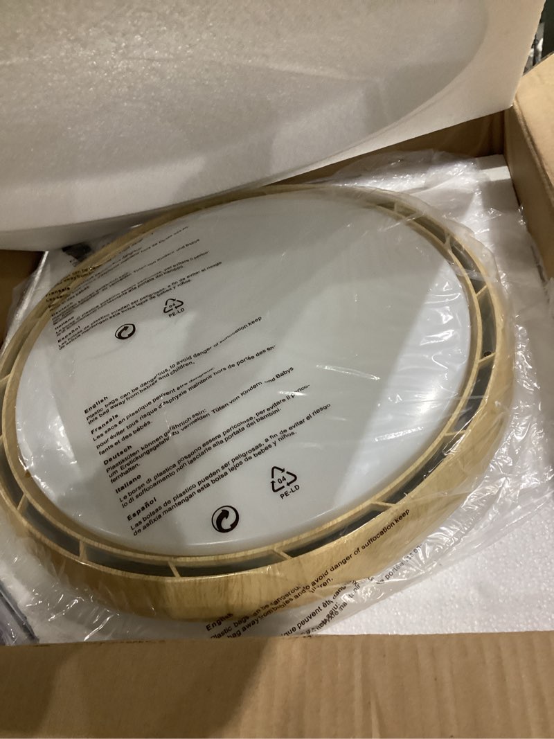 Condition photo showing Good Condition for 20.07" Bladeless Fandelier Ceiling Fan with Light (Brown)