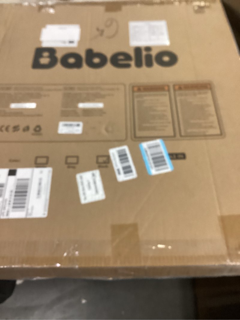 Condition photo showing As Is for Babelio Baby Gate for Stairs, Kitchen & Doorways, No Bottom Bar| One-Handed Operation| Auto-Close| Hardware Mount (Drill Needed) Safety Dog/Pet Gate (Black - B17, 26-43" W, 28" H)