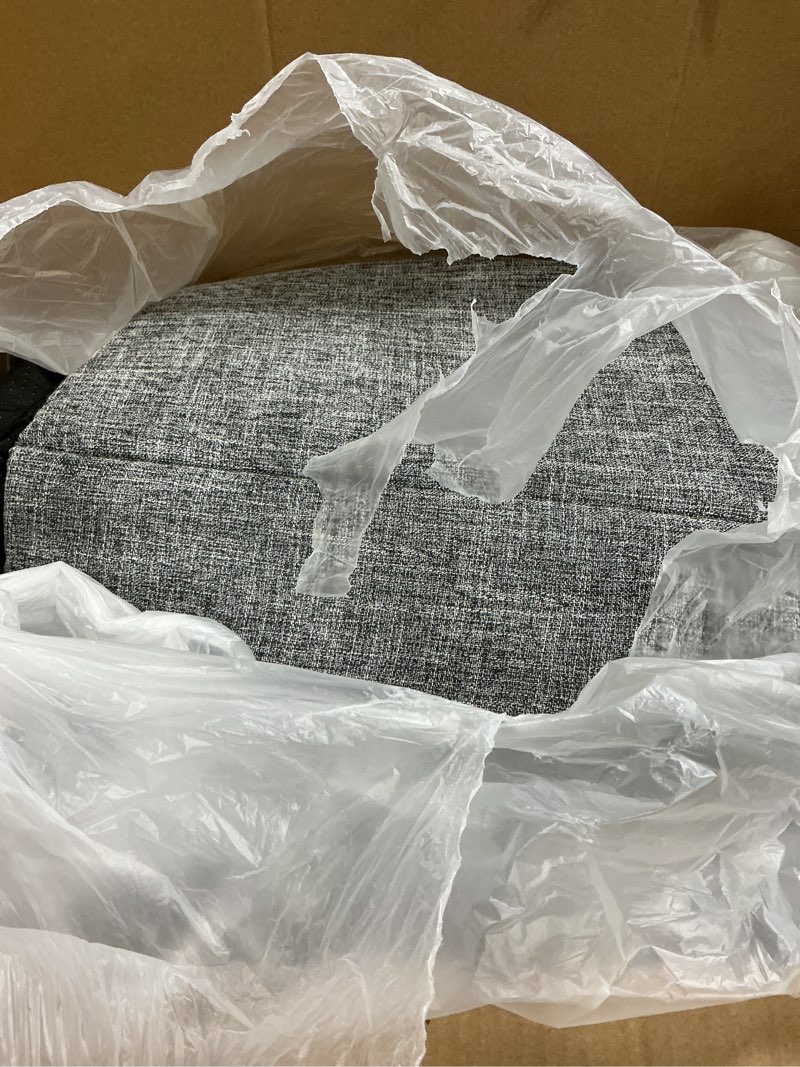 Condition photo showing Good Condition for Best Pet Supplies Dog House Bed Crate Mat Tent Indoor Round Soft Plush for Small, Medium, and Large Breeds - Gray Linen, 19 x 19 x H:19" Gray Linen 19" x 19" x 19"