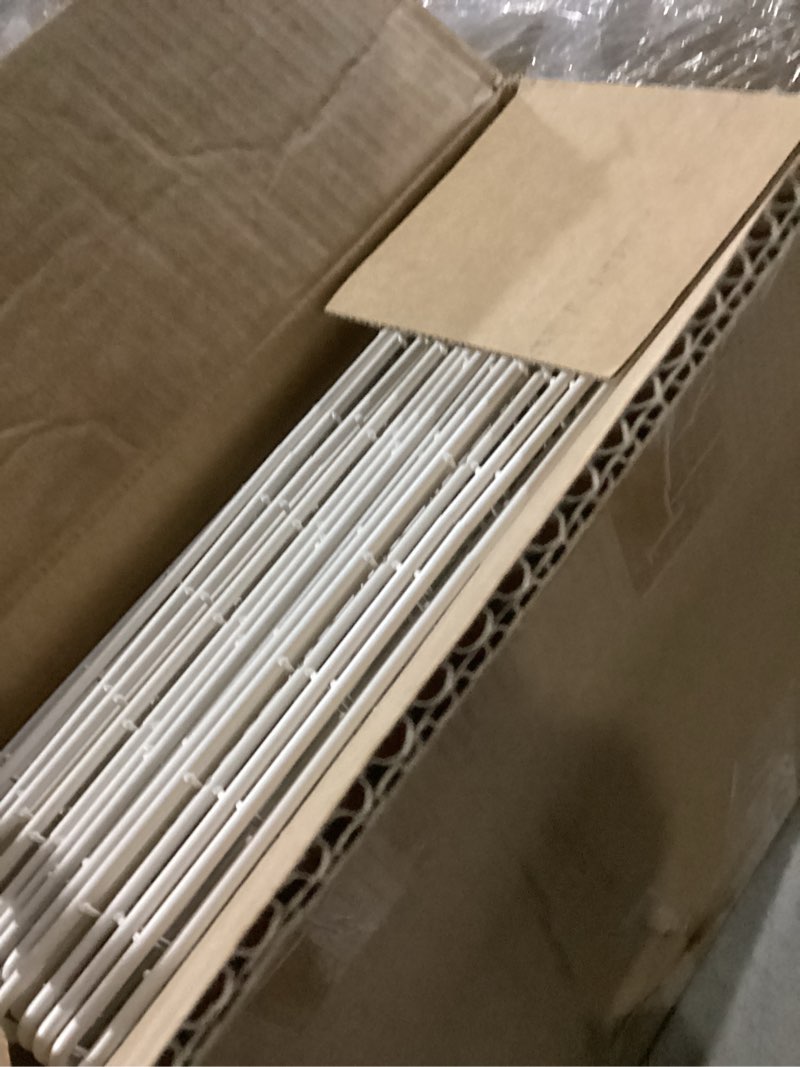 Condition photo showing Good Condition for amazon basics 6 cube wire grid storage shelves, stackable cubes, white, 14.6" d x 30.3" w x 44.8" h white 6 cube