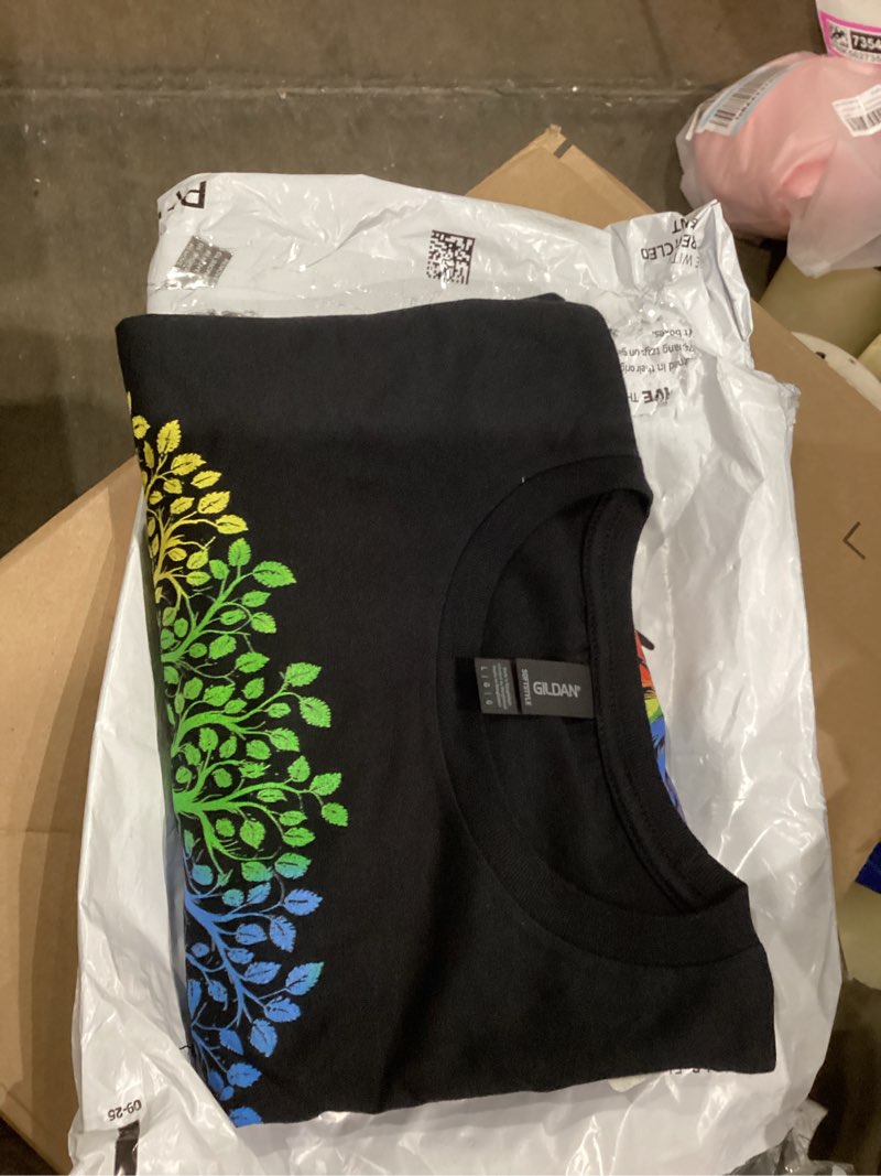 Condition photo showing Good Condition for tree life rainbow lgbtq cool gay pride flag ally kids men camiseta
