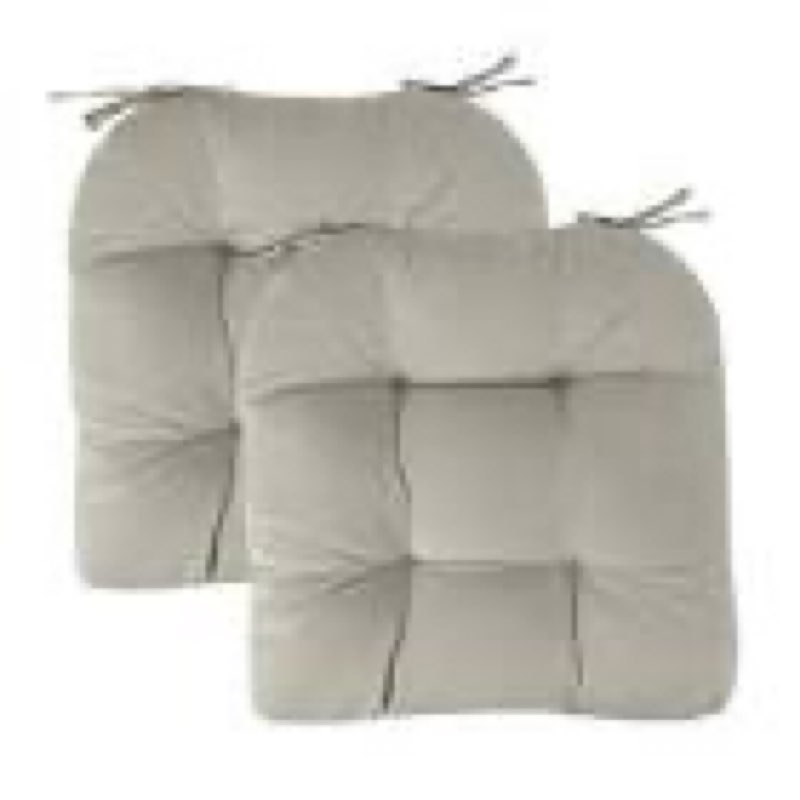 funhome tufted patio chair cushions set of 2,rounded back 19 x19x8 inch,water resitant outdoor seat 