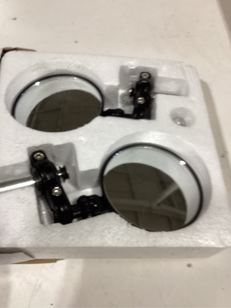Condition photo showing New/Like New for mictuning universal motorcycle mirrors, 7/8" (22mm) round folding bar end side mirror convex rear view mirrors compatible with honda, scooter, suzuki, yamaha, kawasaki, victory and more black