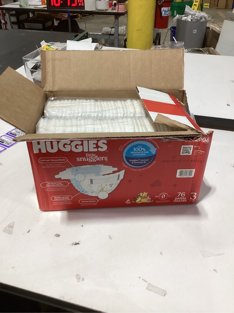 Condition photo showing Good Condition for Huggies Size 3 Diapers, Little Snugglers Baby Diapers, Size 3 (16-28 lbs), 76 Count, Packaging May Vary Size 3 76