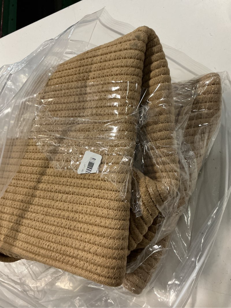 Condition photo showing Good Condition for laundry basket hamper tall rope storage woven for blanket toys dirty clothes in living room bathroom bedroom (jute brown, 100l/26.4gal) jute brown 100l/26.4gal