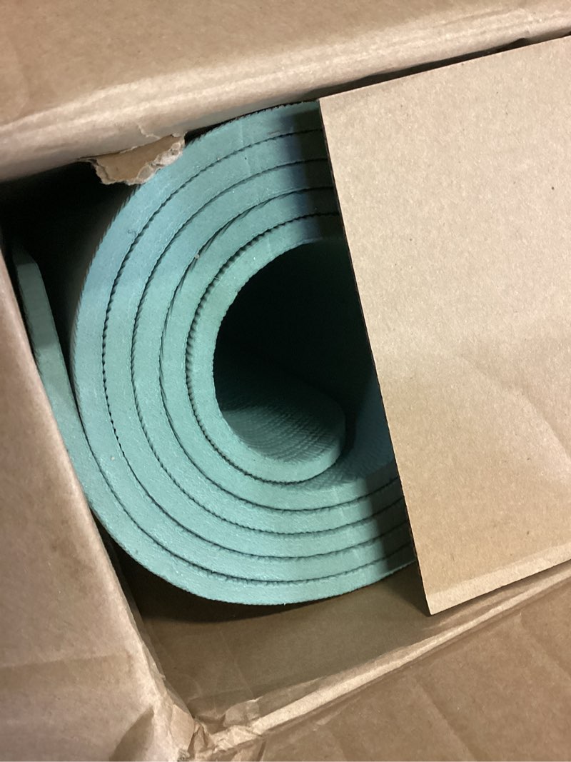 Condition photo showing Good Condition for KEEP Yoga Mat, 32" Extra Wide Exercise Mat with Strap for Men and Women, 7mm Thick Double-Sided Non-Slip Eco-friendly Yoga Mat for Pilates, Workout and Fitness Pale Green