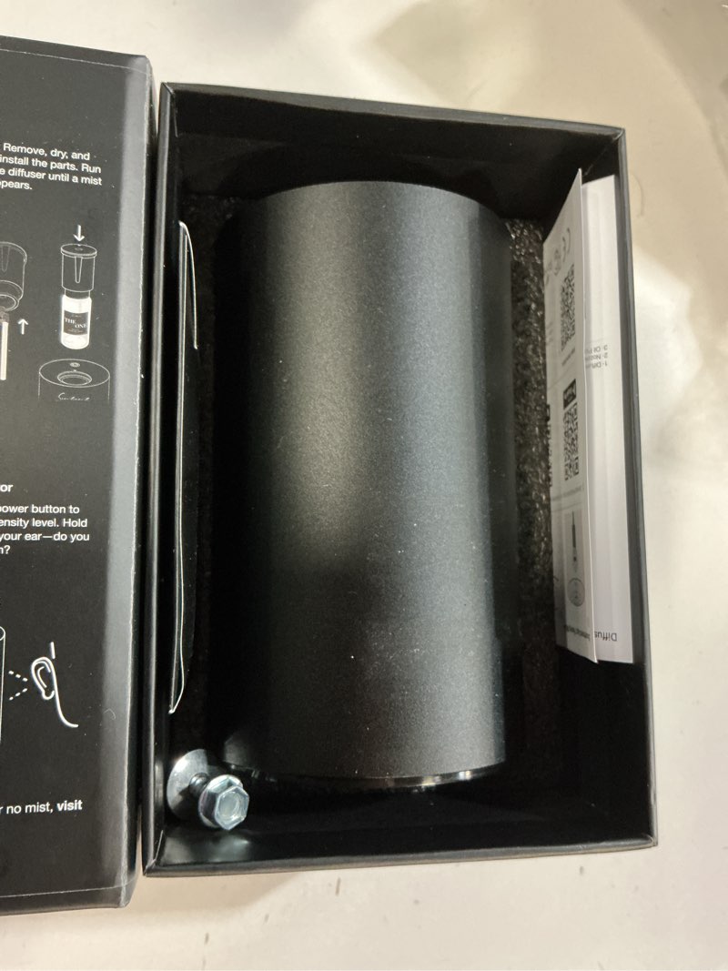 Condition photo showing Good Condition for Scentiment Diffuser Mini V2 LE Smart – Limited Edition Portable Cold-Air Aroma Diffuser with Wi-Fi  Touch Controls & Long Battery Life (500 sq ft) - Black