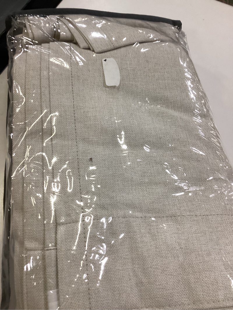Condition photo showing Good Condition for 100% blackout shield linen blackout curtains for bedroom 108 inches long, back tab/rod pocket living room drapes, thermal insulated blackout curtains 2 panels set, 50" w x 108" l,cream cream 50"w x 108"l (pack of 2)