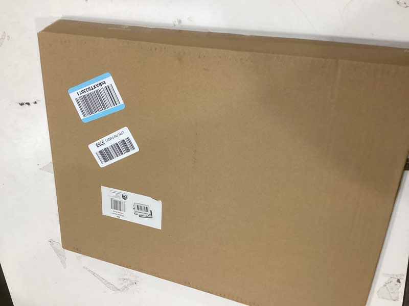 Condition photo showing As Is for Household Essentials Natural 542 Vision Storage Box with Lid and Handles | Balloon Goblet Wine Glasses Canvas with Brown Trim