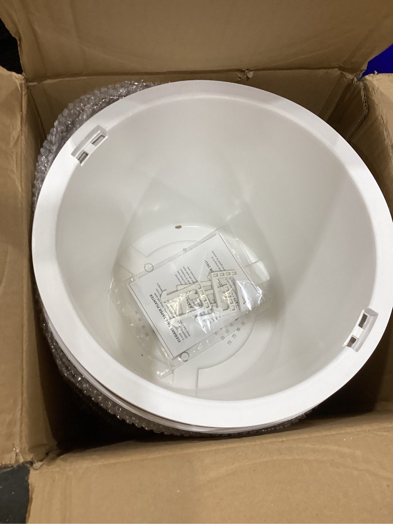 Condition photo showing Good Condition for kante tall round planter set of 2, 18 inch tall decorative planter pots for outdoor indoor garden patio front porch (white) white 18" h