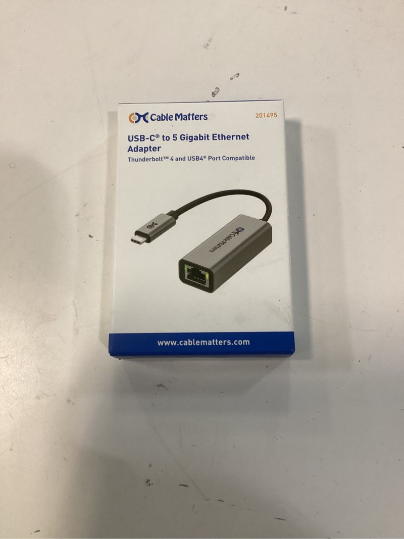 Condition photo showing New/Like New for cable matters usb c to 5gb ethernet adapter, 5 gigabit network speed, usb c to ethernet adapter compatible with usb4, thunderbolt 4/5, plug & play for macbook, laptop, and usbc devices