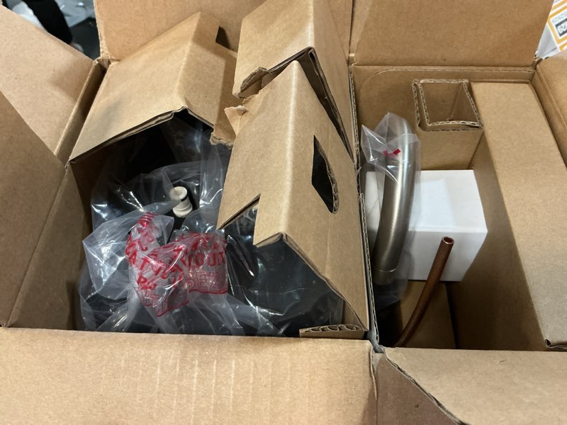 Condition photo showing New/Like New for insinkerator h-hot150sn-ss instant hot water dispenser system with stainless steel tank, satin nickel satin nickel hot150 - hot only dispenser