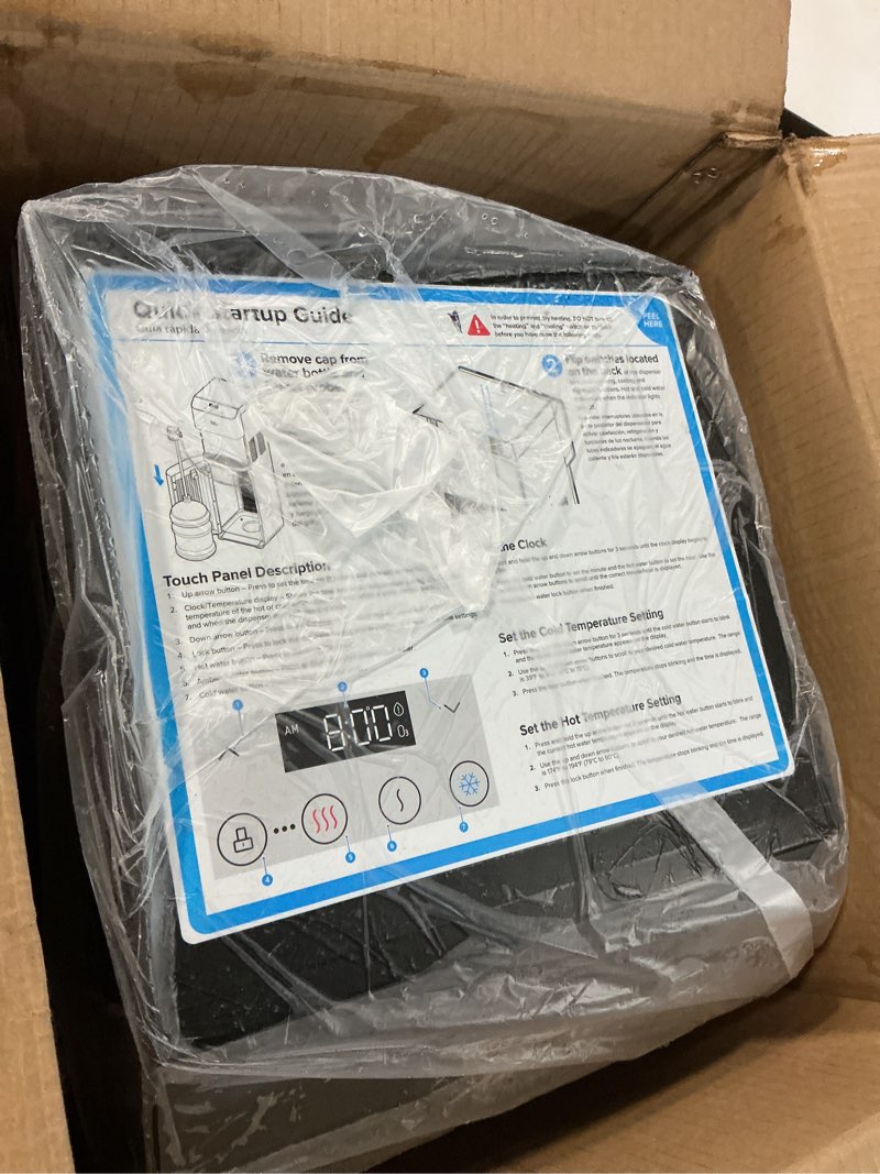 Condition photo showing As Is for Brio Self Cleaning Bottom Loading Water Cooler Water Dispenser – Limited Edition - 3 Temperature Settings - Hot, Cold & Cool Water Stainless Steel