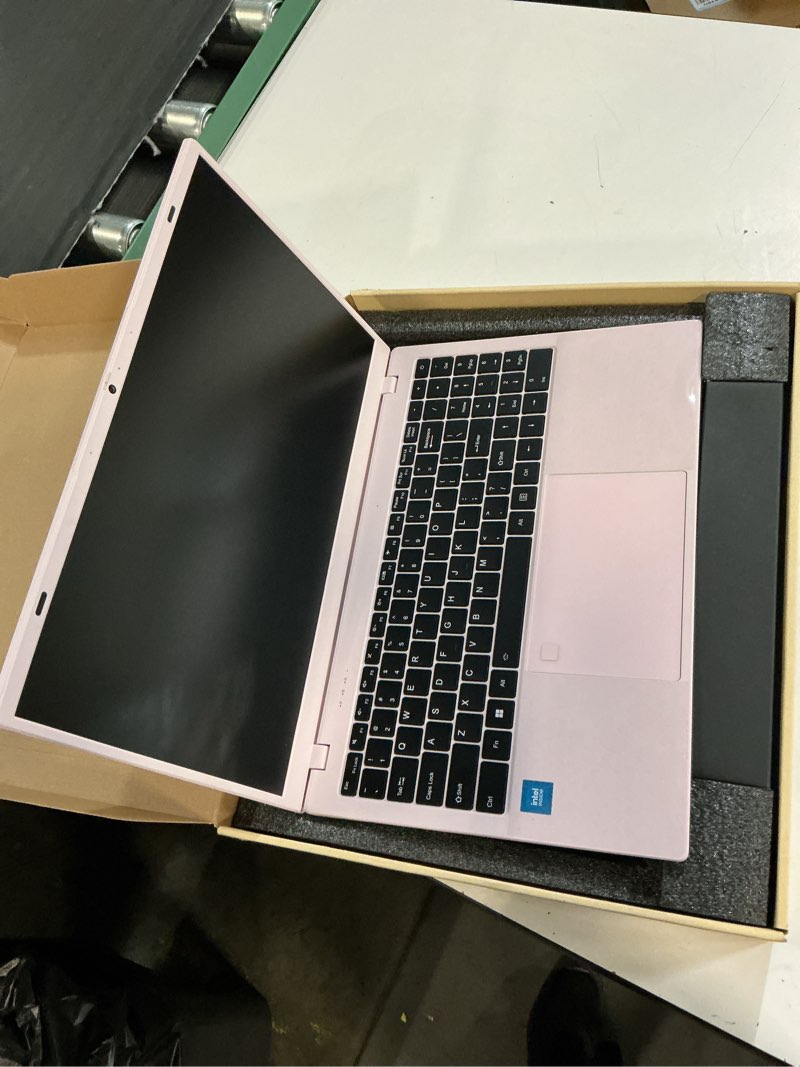 Condition photo showing Good Condition for pink laptop,15.6 inch laptop computer,12gb ram 512gb ssd,4-cores n150 processor(beat to n95,n5095),up to 3.6 ghz,fingerprint, backlit kb, wifi6,bt5.2,webcam,usb-c,gifts for women