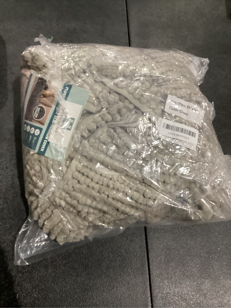 Condition photo showing As Is for H.VERSAILTEX Plush Chenille Dog Bed Cover Thick Soft Sofa Cover for 3 Cushion Couch Anti Slip Couch Cover Furniture Protector for Dog, Pet, Cat (35" x 74", Dove) 1 Pack|35" x 74" Dove