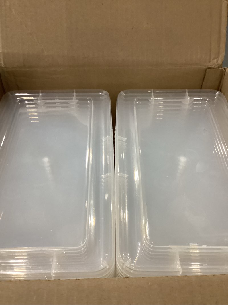 Condition photo showing New/Like New for IRIS USA 20-Pack Storage Bins with Lids, 6 Quart, Shoe Boxes Clear Stackable Containers Organize Shoes Closet Shelves, Classroom Organization Teacher Tools, Game Storage - BPA-Free Plastic 6 Qt. - 20 Pack