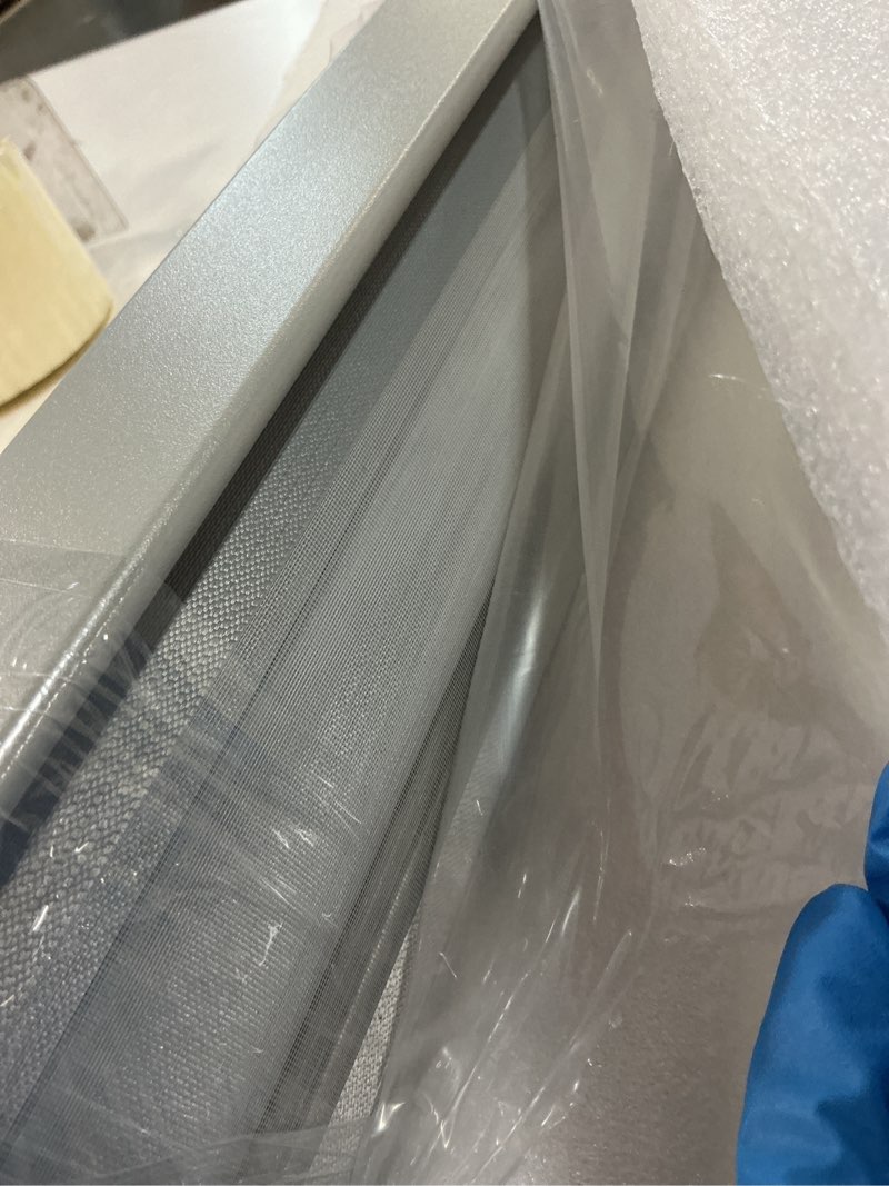 Condition photo showing Good Condition for cordless zebra pull down blinds for windows blackout, free-stop window blinds,dual layer light control for day and night,zebra shades for home and office, easy to install(gray,34" w x 72 "h) 34"w x 72"h gray