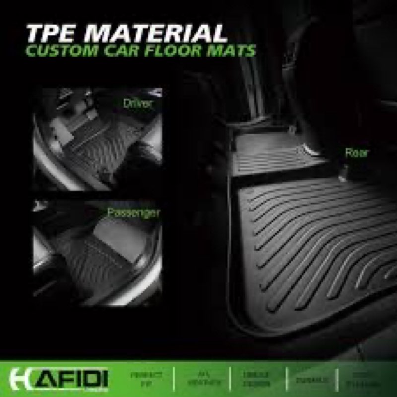 Original 2022-2025 I4 Floor Mats & Cargo Liner for BMW I4 All Model - Custom Fit Odorless TPE Floor 
