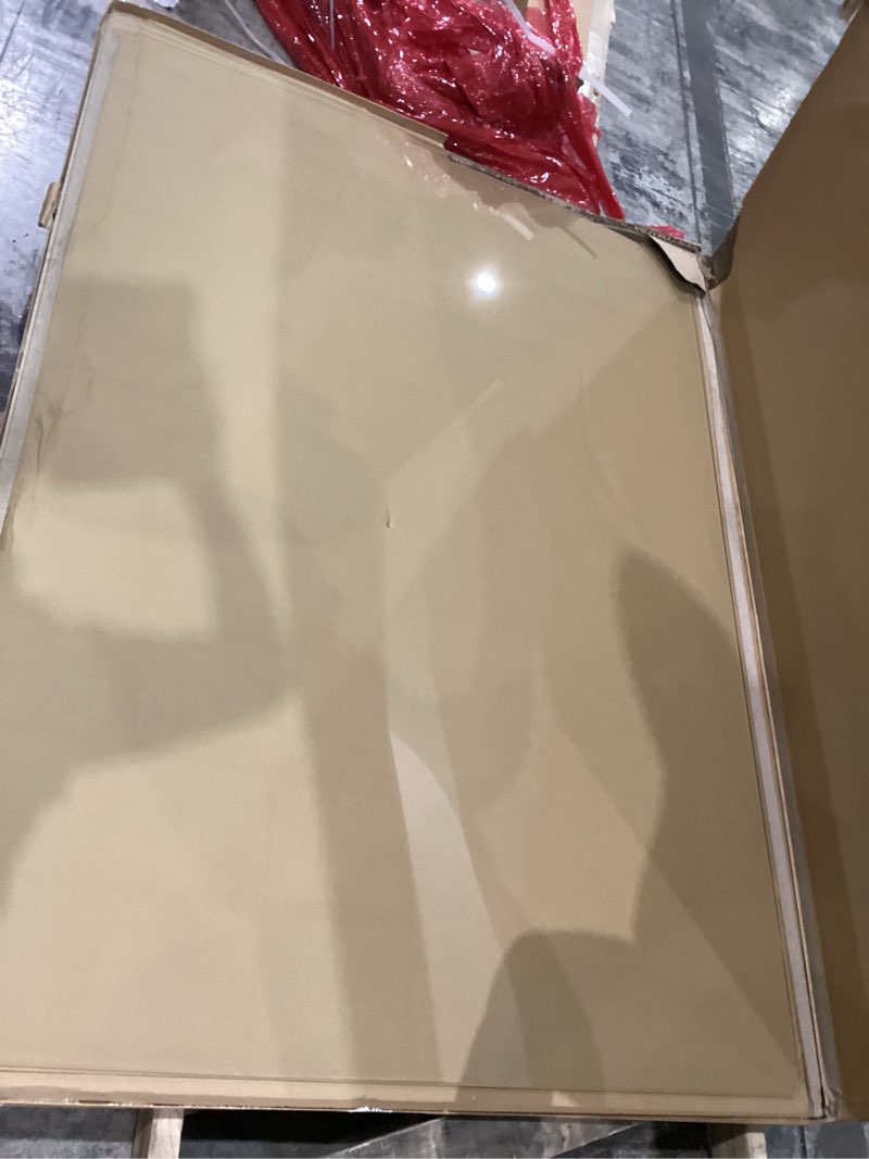 Condition photo showing Good Condition for koonmi chair mat for carpet, tempered glass 54"x72" office chair mat, glass floor mat protector with rounded and polished edges,ideal for hardwood floor, carpet, office, desk, rolling chair 54"x72" transparent