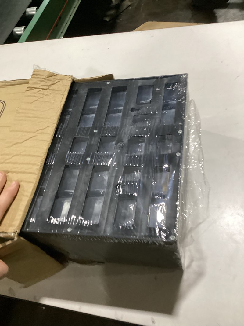 Condition photo showing Good Condition for Storage Bin with Drawers - 41-Drawer Plastic Tool Organizer - Hardware or Craft Cabinet for Storing Beads, Toys, or Nuts and Bolts by Stalwart (Black) 41 Drawers