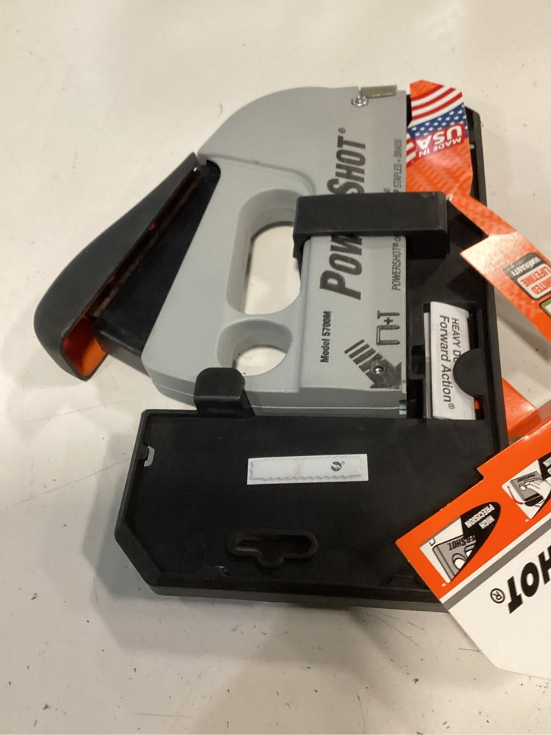Condition photo showing As Is for powershot 0.38 in. flat staple gun