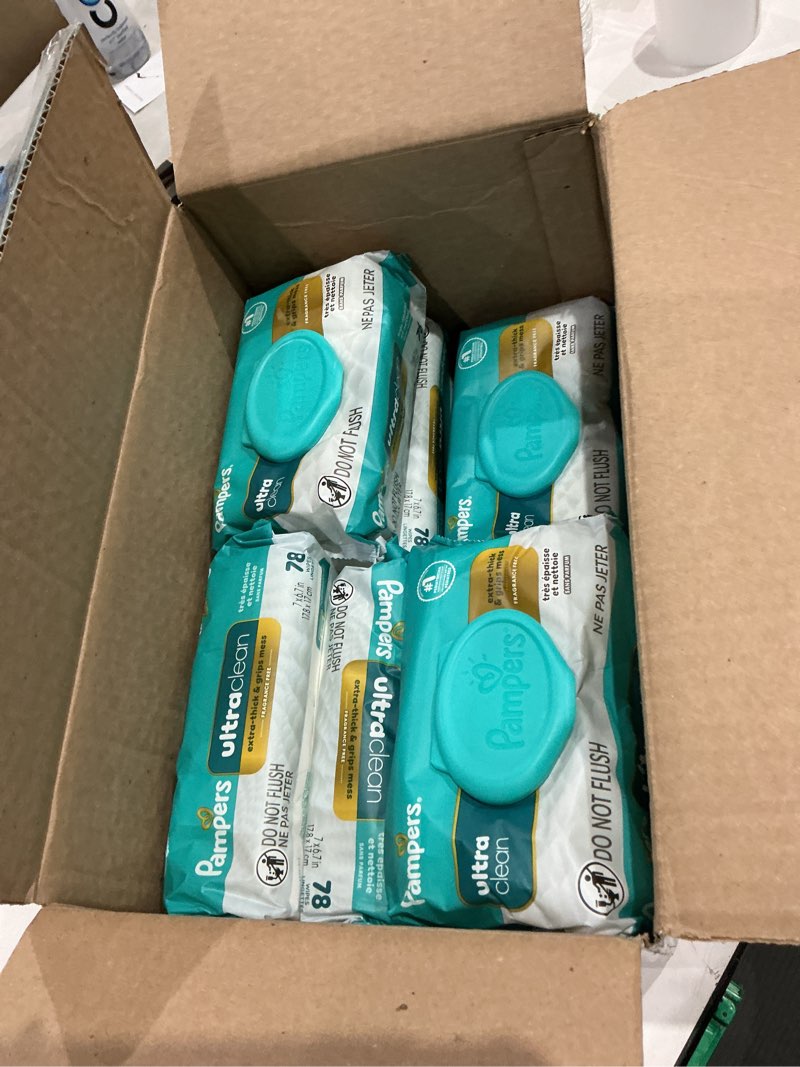 Condition photo showing As Is for pampers free & gentle baby wipes - 936ct