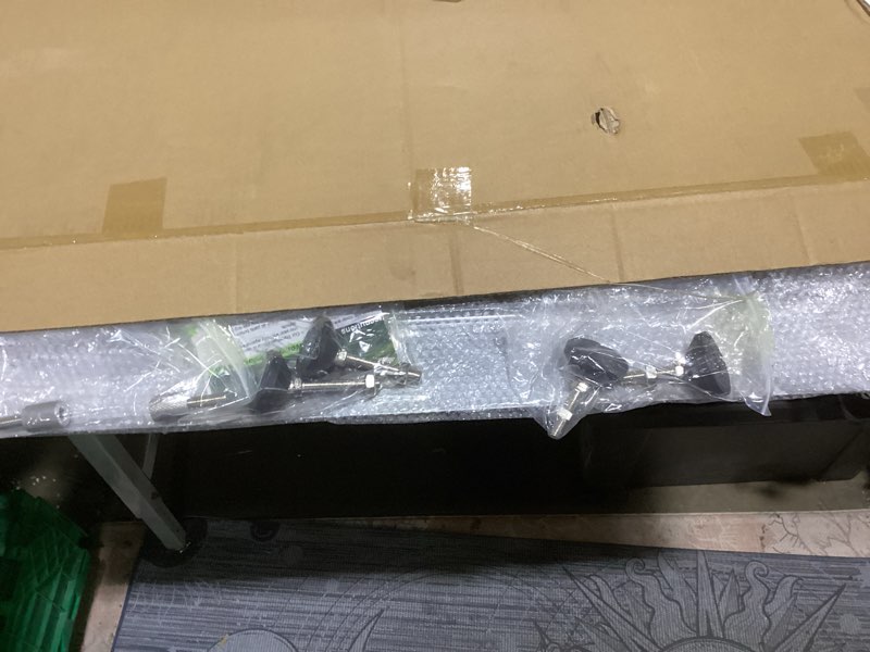 Condition photo showing Good Condition for threshold ramps for wheelchairs, adjustable height 3"–6.2" and 30"×36" platform aluminum wheelchair ramp, door threshold ramps with a non-slip thick door mat for scooters, power chairs, cart 3"–6.2" rise & 30"x36"platform
