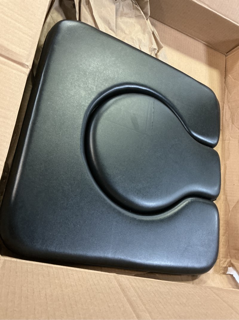 Condition photo showing As Is for commode seat cushion, super soft sponge padded commode chair seat pad for elderly/handicapped/disabled, shower wheelchairs, toilet chairs