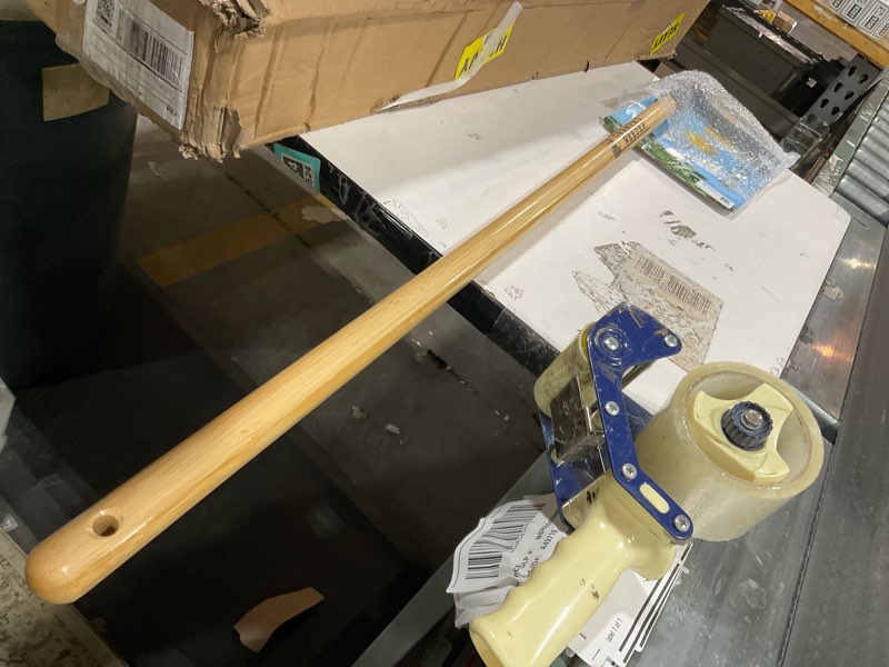 Condition photo showing As Is for grampa's weeder - the original stand up weed puller tool with long handle - made with real bamboo & 4-claw steel head design - easily remove weeds without bending, pulling, or kneeling.