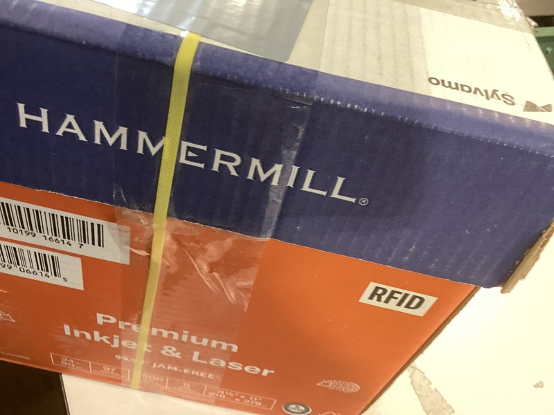 Condition photo showing As Is for Hammermill Printer Paper, Premium Inkjet & Laser Paper 24 Lb, 8.5 x 11 - 5 Ream (2,500 Sheets) - 97 Bright, Made in the USA, 166140C 5 Ream | 2500 Sheets 24 lb Ink - Laser