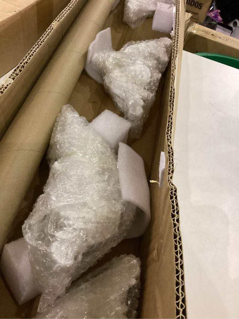 Condition photo showing Good Condition for Ready to Assemble Wall Molding Kit Corners Made into 1 Top and 1 Bottom Frame Premade Accent Wall Molding Wainscoting Panels for Interior Wall Decor Living Room and Bedroom 1 White