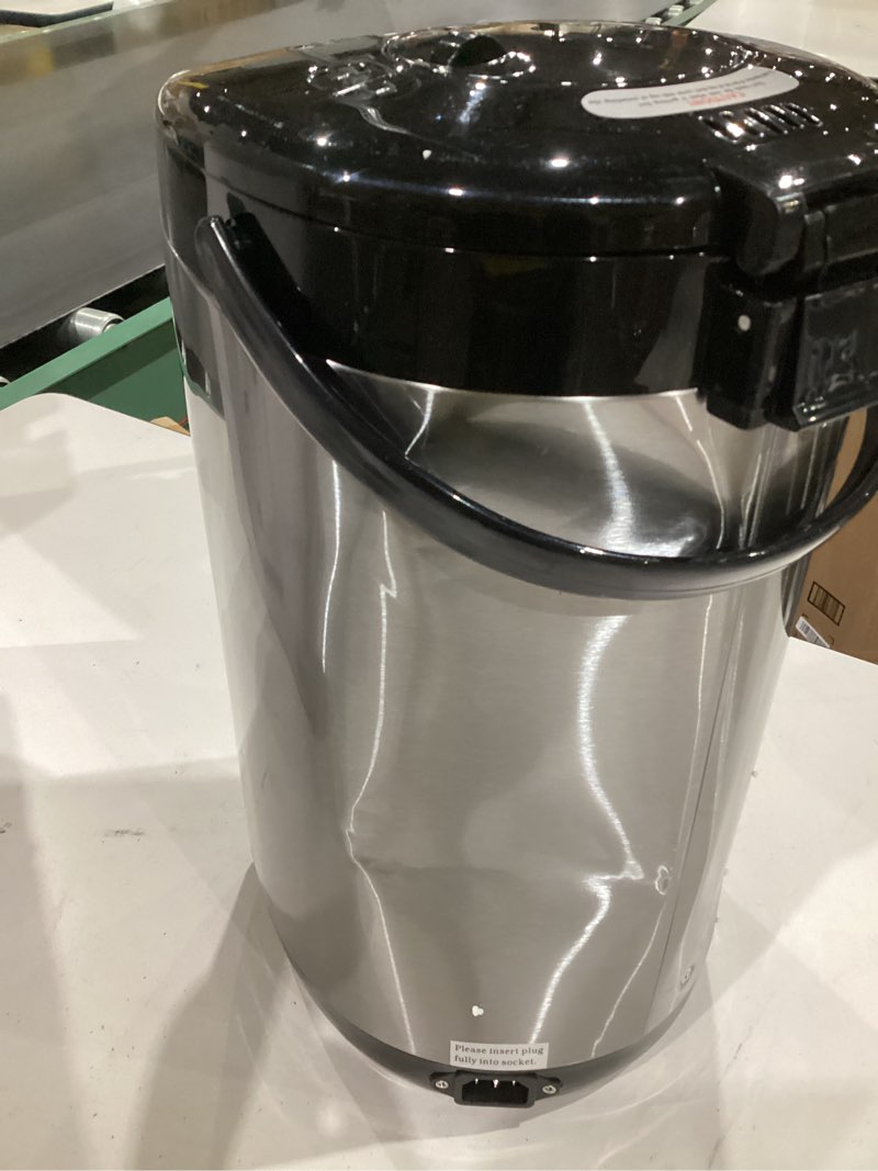 Condition photo showing New/Like New for nutrichef hot water urn pot insulated stainless steel,auto & manual dispense,auto boiler,safety lock shutoff 3.38 qt /3.2l - auto boiler shut off - pkwk43 3.4 quarts