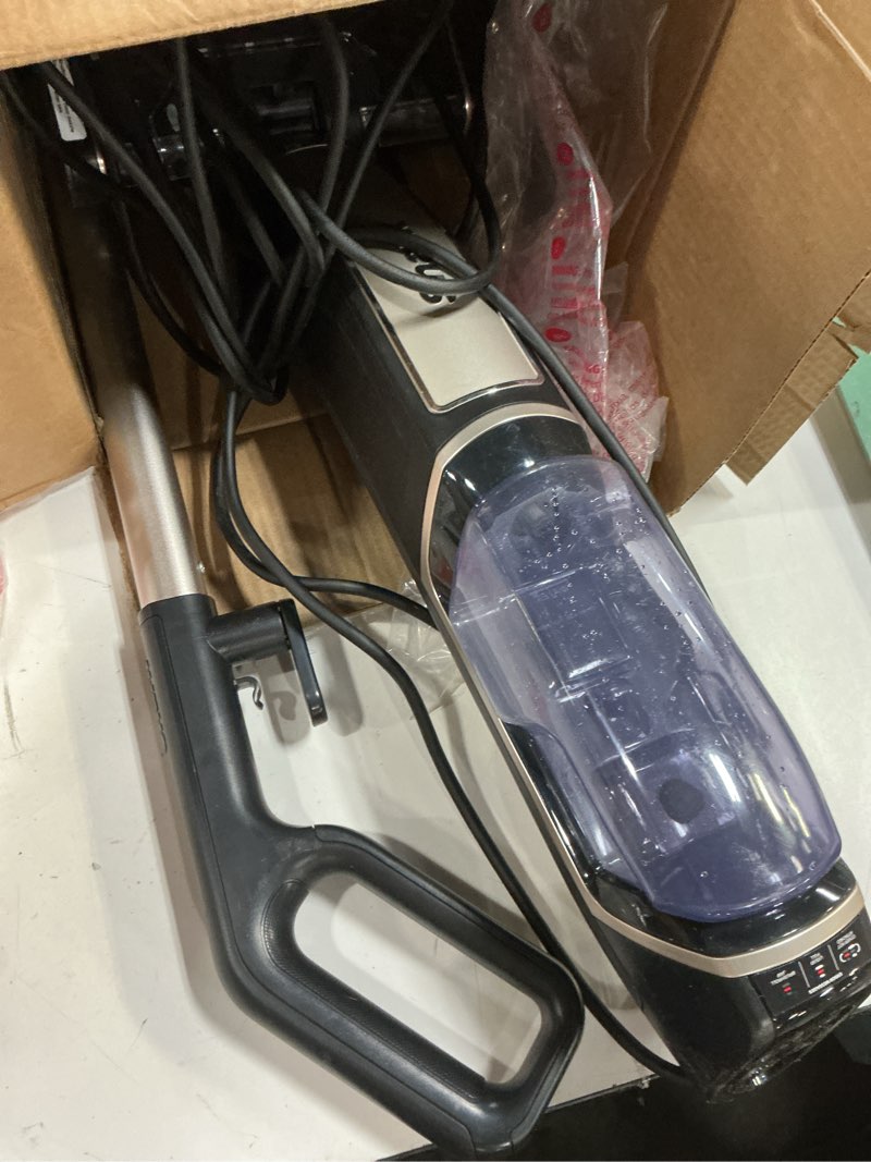 Condition photo showing As Is for shark steam pickup lightweight 3-in-1 steam mop cleaner picks up debris, deep scrubs & steam sanitizes - all at once for home with sealed hard floors like hardwood, tile & laminate, sd201