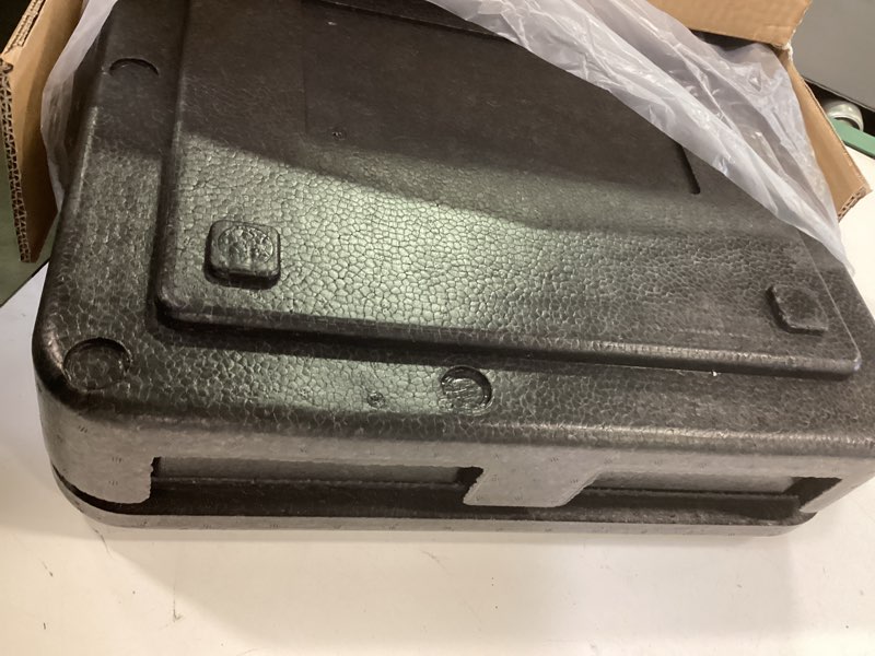 Condition photo showing Good Condition for Restaurantware-Cater Tek 14 Quart Catering Hot Box, 1 Top Load Insulated Food Pan Carrier - Holds 1 Full Size 8” Deep Pan, Collapsible, Black EPP Plastic Food Box With Handles, Portable, For Buffet 15" x 15" x 8 3/4"