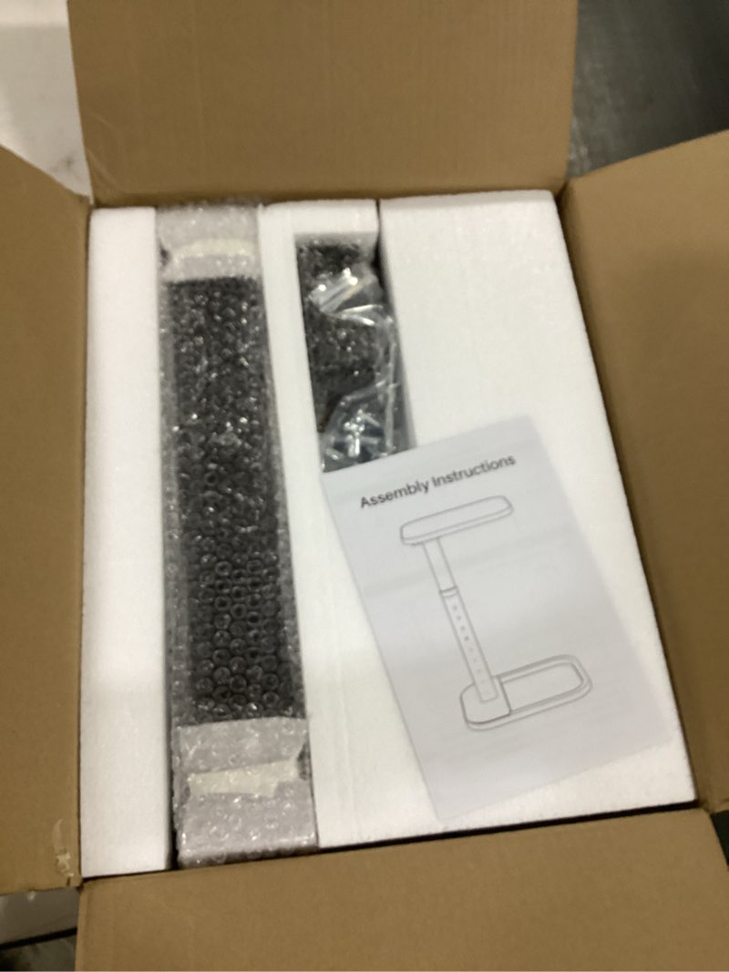 Condition photo showing New/Like New for Kitstorack TV Tray Table, Adjustable Height & Flip-Top & Rounded Metal Corners, Snack Table for Couch, Sofa, Bed, Chair, Living Room, C Shaped End Side Table for Eating, Dinner or Laptop, Small Spaces Brown Standard