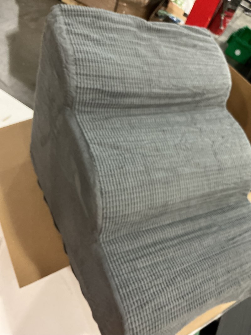 Condition photo showing As Is for 3-Step Dog Ramp and Stairs for Sofa and Chair - Non-Slip Sturdy Pet Steps for Small Dogs and Cats,15.7" H,Grey Grey 3 Standard 3-Step 15.7"H