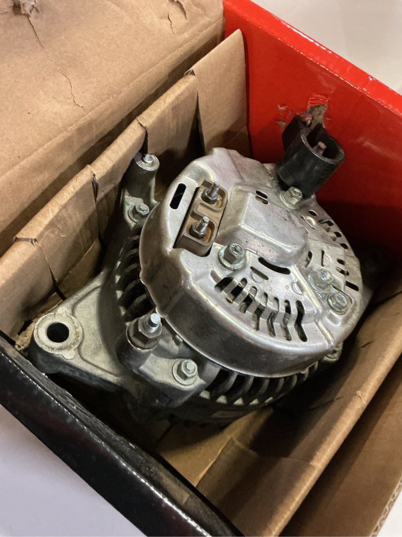 Condition photo showing As Is for a-premium alternator compatible with jeep grand cherokee & dodge ram 1500/2500/3500, b150/b250/b350, b1500/b2500/b3500, d150/d250/d350, w150/w250/w350, dakota, 12v 120a 7-groove pulley clockwise
