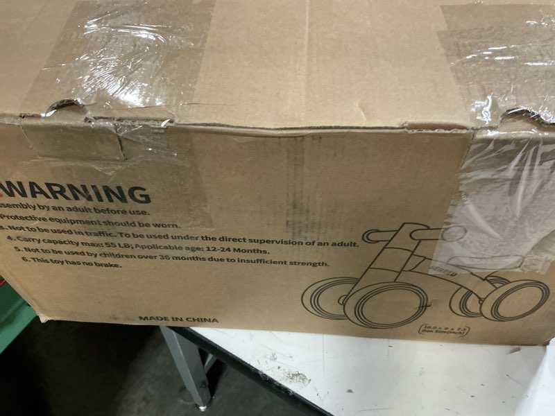 Condition photo showing New/Like New for sereed baby balance bike for 1 year old boys girls 12-24 month toddler balance bike, 4 wheels toddler first bike, first birthday gifts pink new